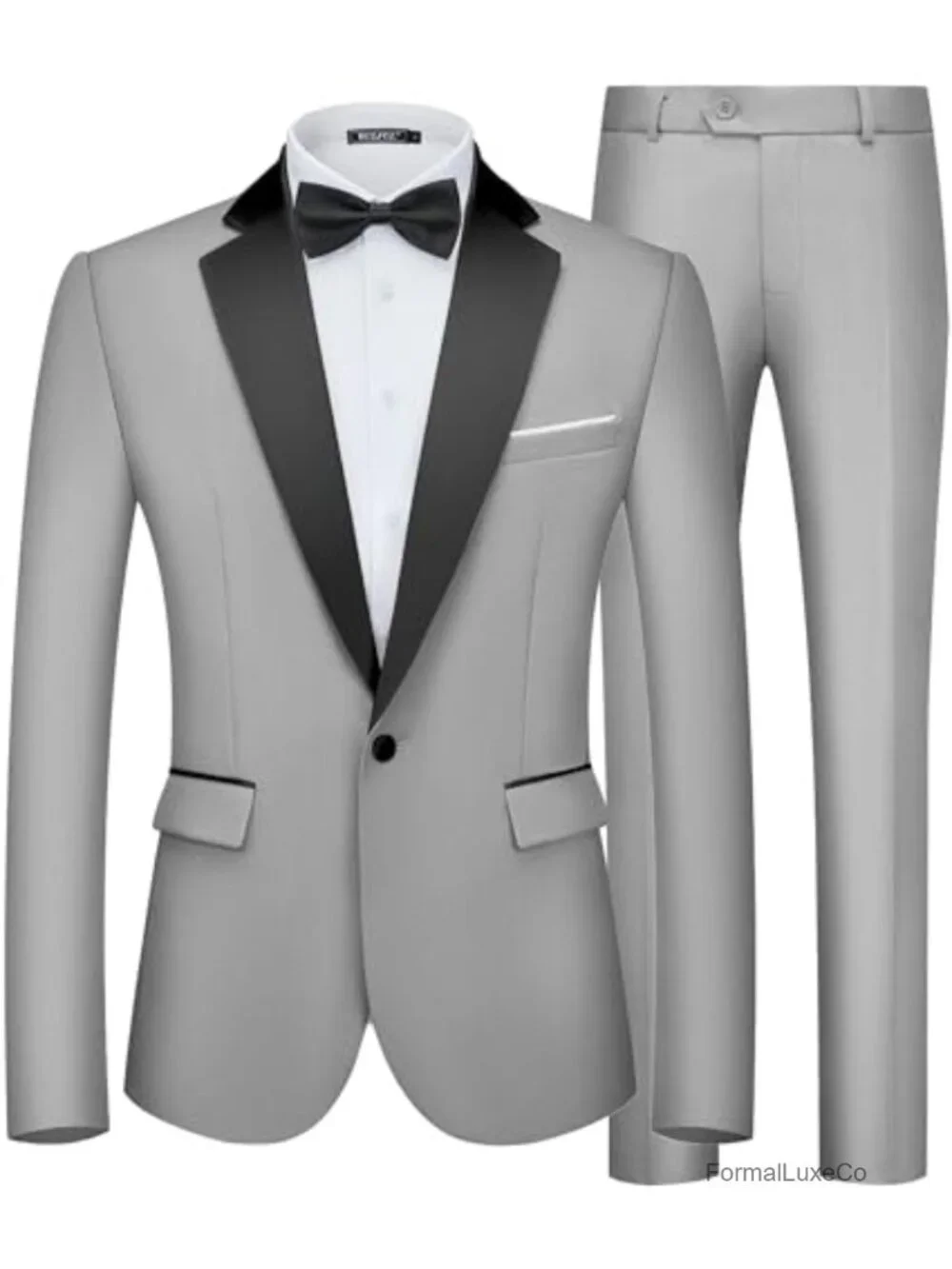 Men's 2 Piece Slim Fit Suit Set One Button Blazer Pants Tuxedo Wedding Prom